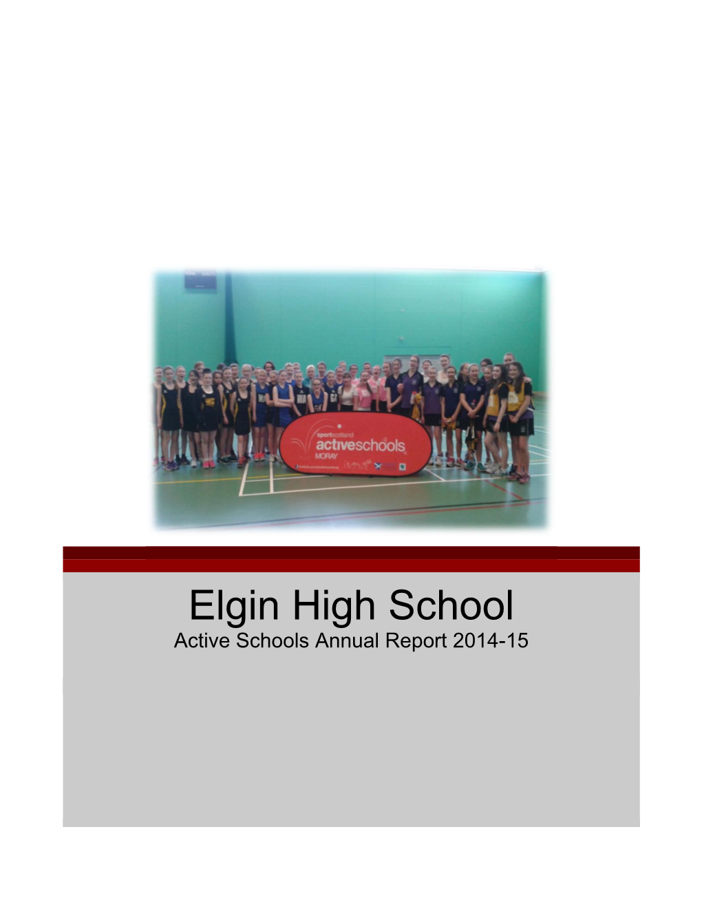 Elgin High School Active Schools Annual Report 2014-15