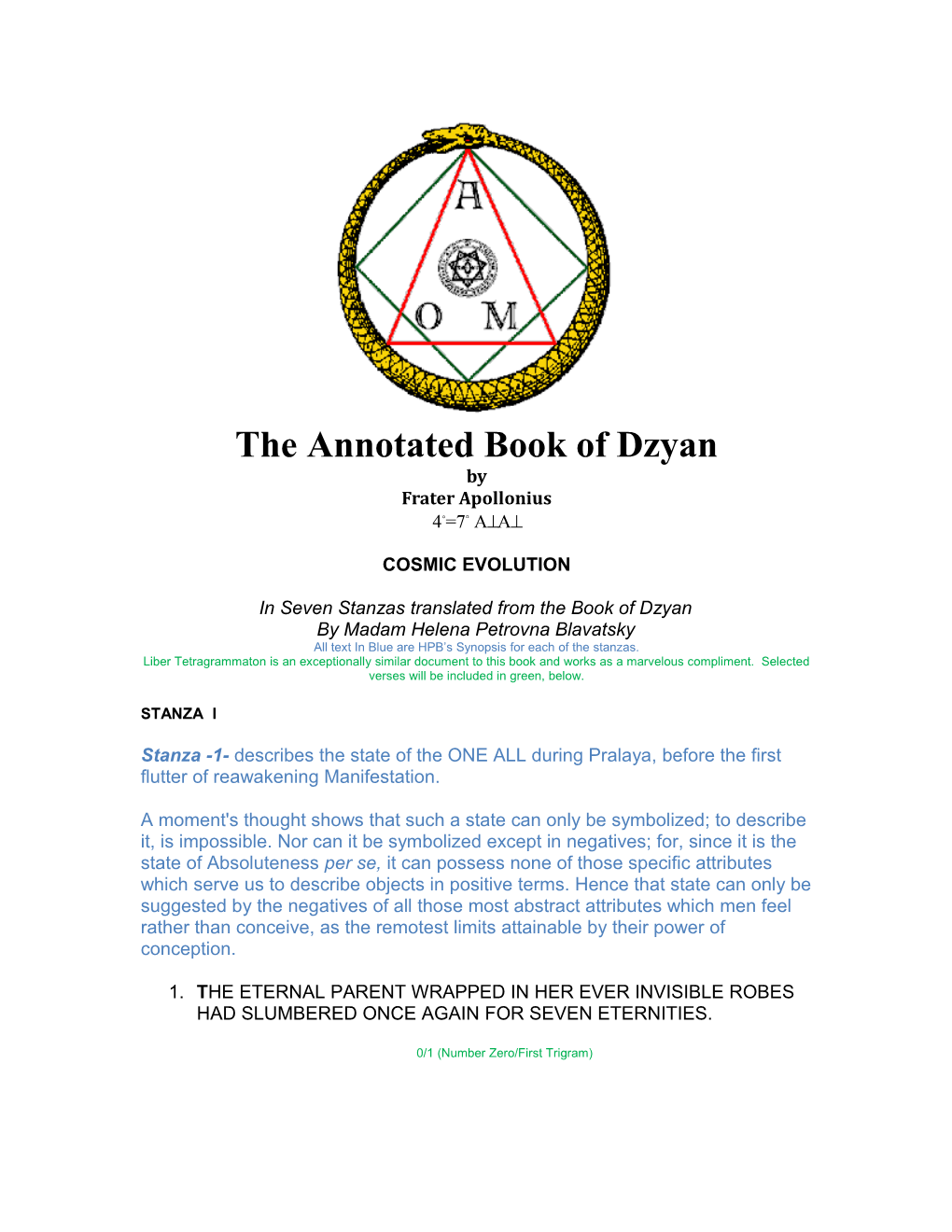 The Book of Dzyan