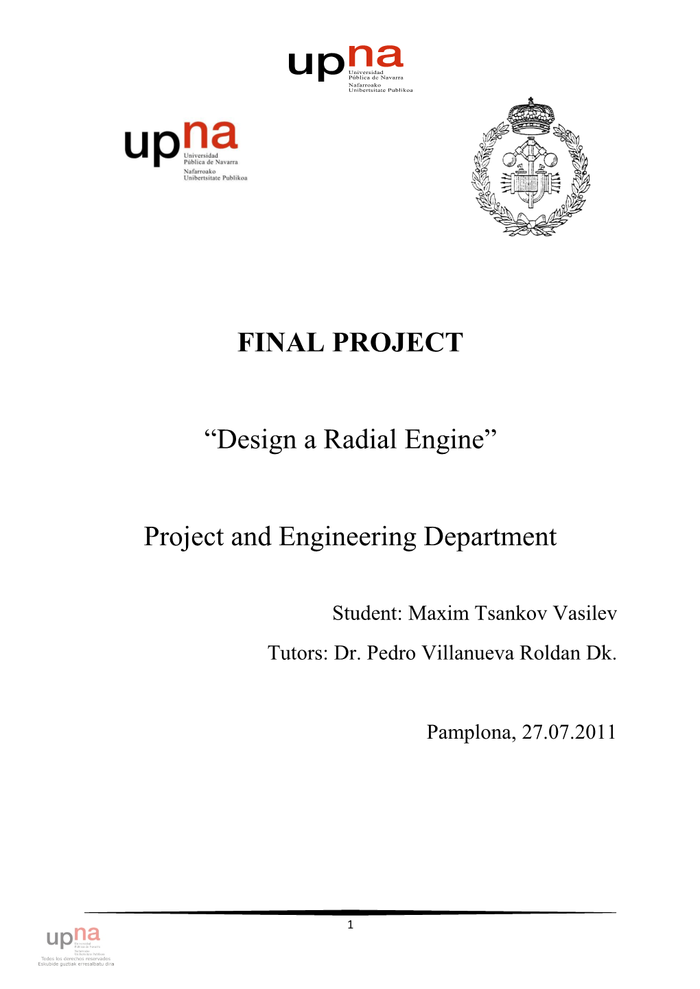 FINAL PROJECT “Design a Radial Engine”