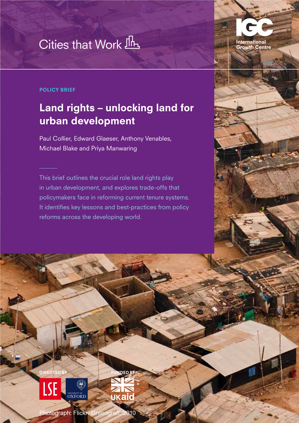 Land Rights – Unlocking Land for Urban Development