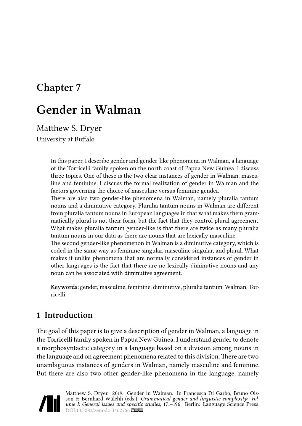 Chapter 7 Gender in Walman Matthew S
