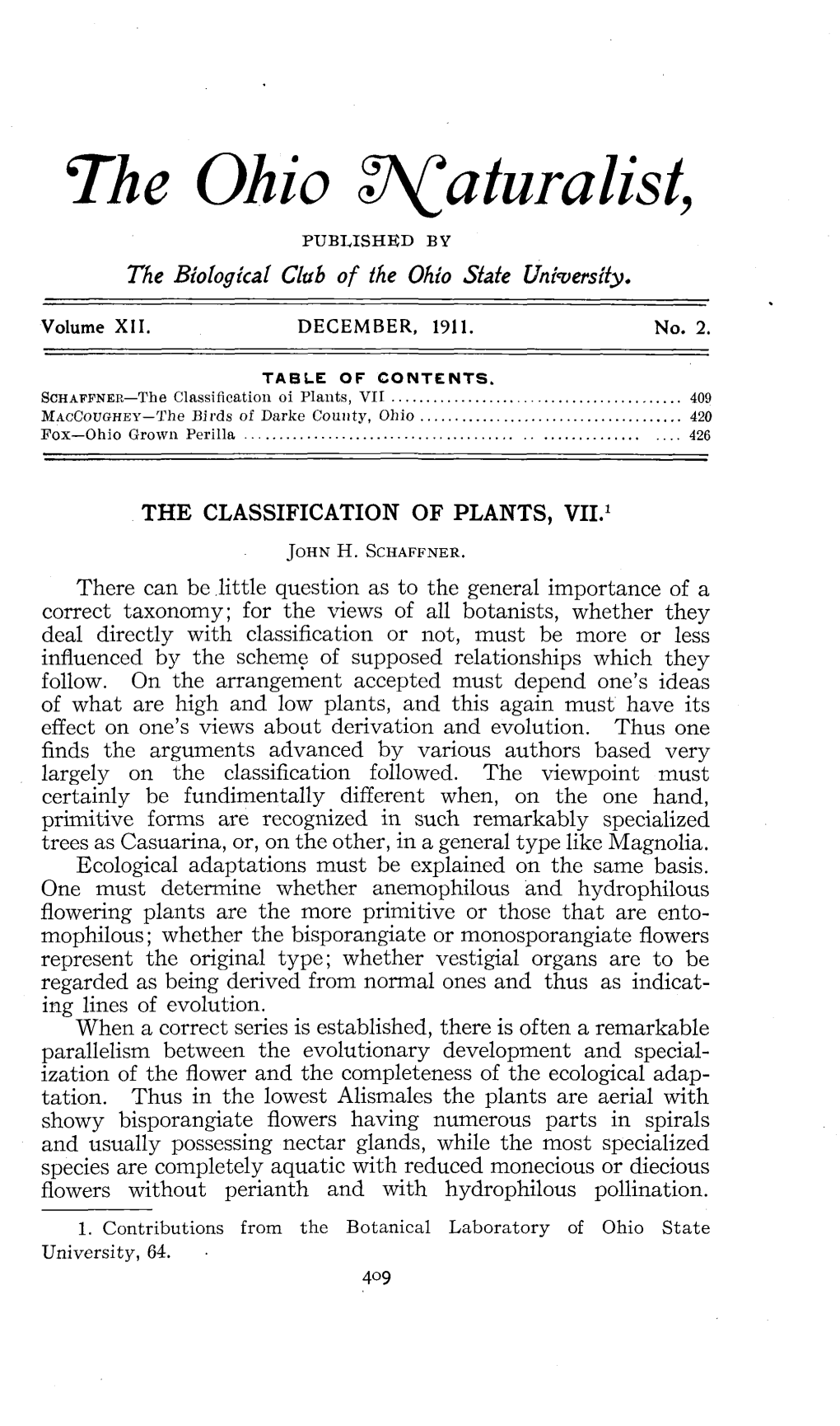 The Classification of Plants, Vii.1