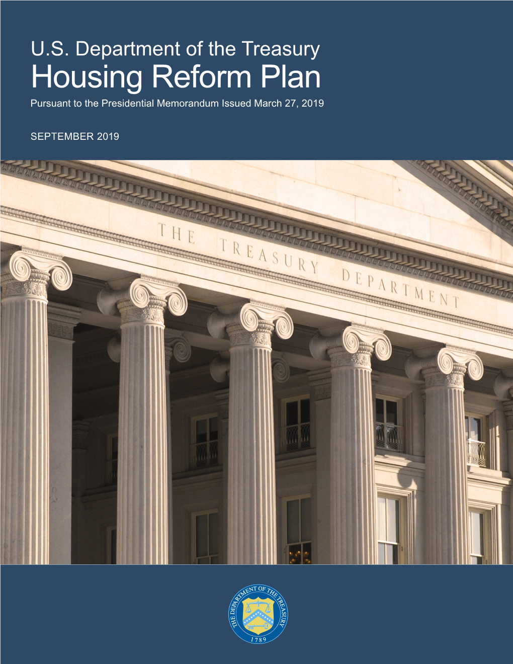 U.S. Department of Treasury Housing Reform Plan