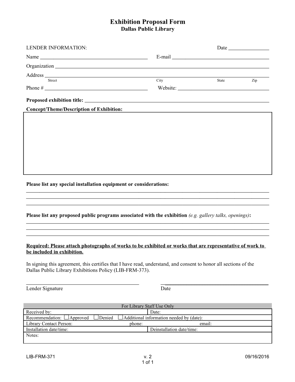 Exhibit Loan Agreement Form