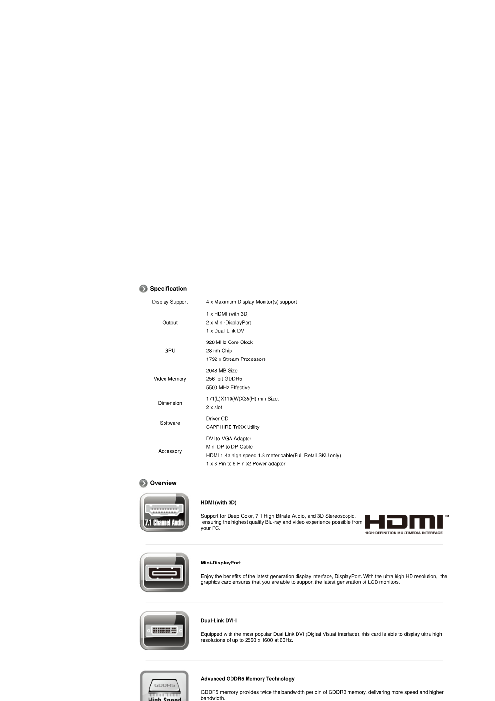 SAPPHIRE R9 285 2GB GDDR5 ITX COMPACT OC Edition (UEFI)