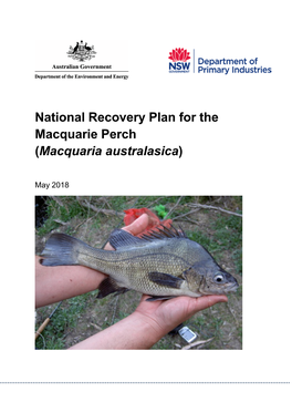 National Recovery Plan for the Macquarie Perch (Macquaria Australasica)