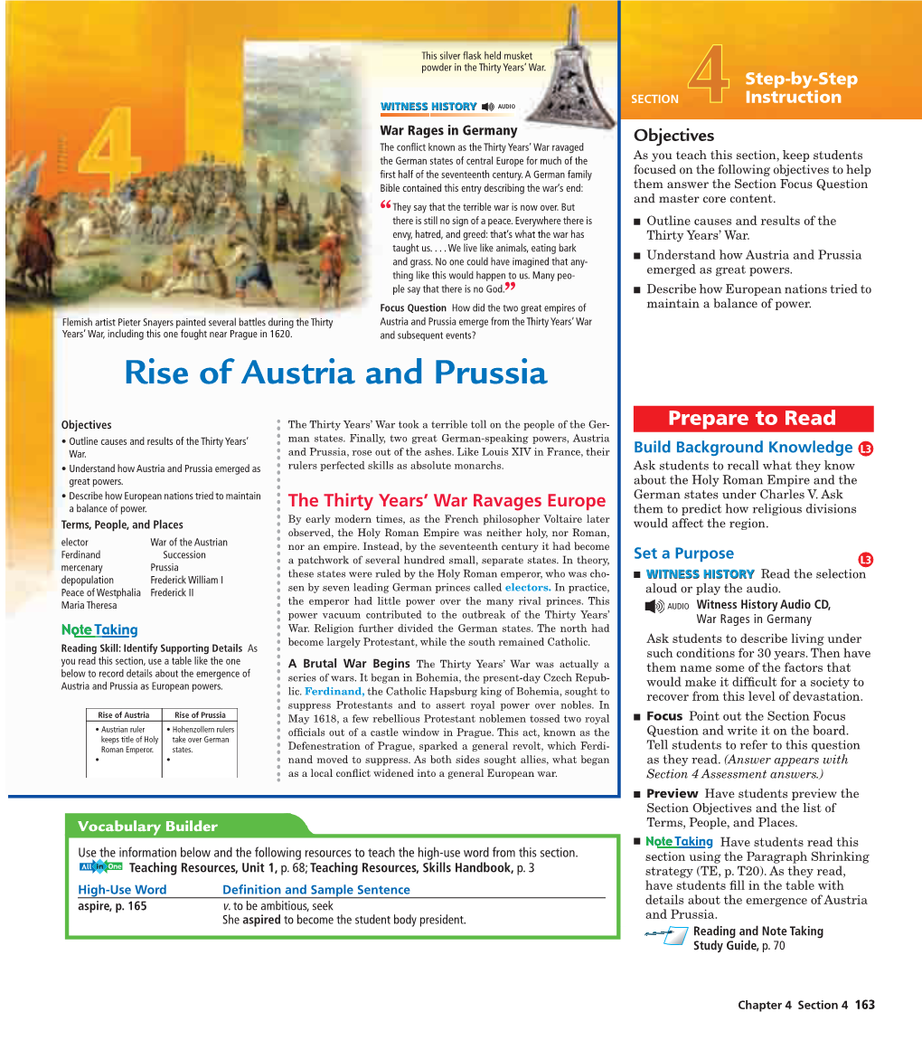 Rise of Austria and Prussia