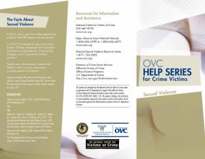 OVC Help Series for Crime Victims: Sexual Violence