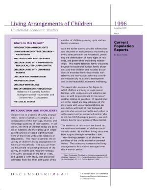 Living Arrangements of Children: 1996