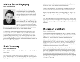 Markus Zusak Biography Book Summary Discussion Questions