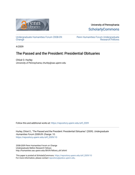 Presidential Obituaries