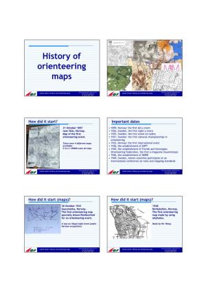 History of Orienteering Maps