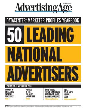Marketer Profiles Yearbook, Updated for Annual 2008