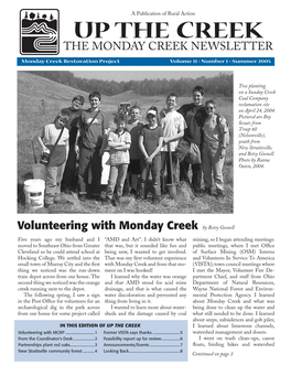 Up the Creek the Monday Creek Newsletter