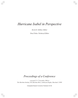 Hurricane Isabel in Perspective