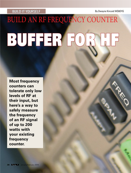 Build an Rf Frequency Counter Buffer for Hf