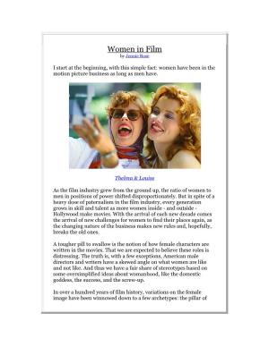 Women in Film by Jennie Rose