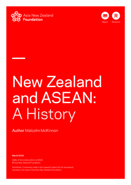 New Zealand and ASEAN: a History