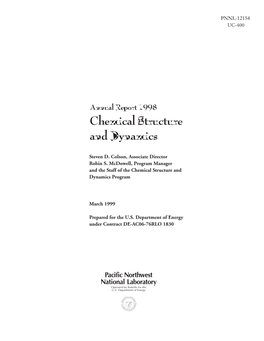 Chemical Structure and Dynamics