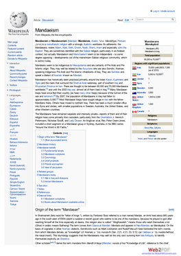 Mandaeism from Wikipedia, the Free Encyclopedia