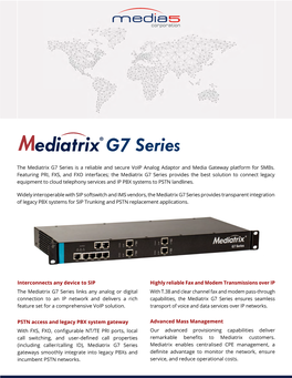 Mediatrix G7 Series Datasheet