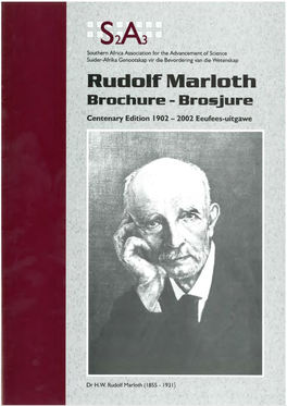 S2A3 Marloth Brochure: Centenary Edition 1902