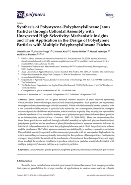 Synthesis of Polystyrene–Polyphenylsiloxane Janus Particles Through Colloidal Assembly with Unexpected High Selectivity