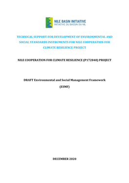 Technical Support for Development of Environmental and Social Standards Instruments for Nile Cooperation for Climate Resilience Project