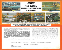 1964 Custom Feature Accessories Foreword