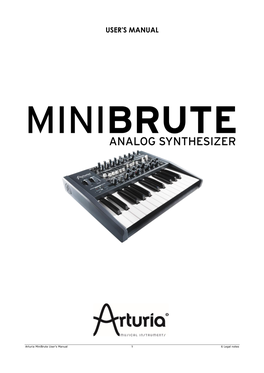 Arturia Minibrute User Manual