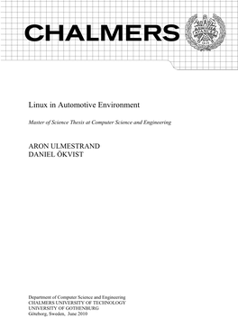 Linux in Automotive Environment