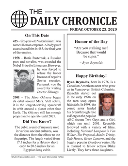 On This Date Did You Know? Happy Birthday! Humor of The