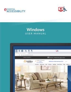 Essential Accessibility Windows User Manual