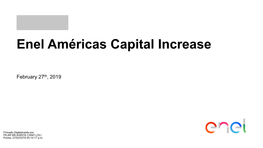 Enel Américas Capital Increase