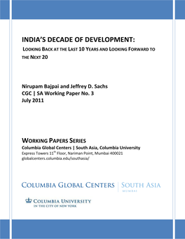 India's Decade of Development