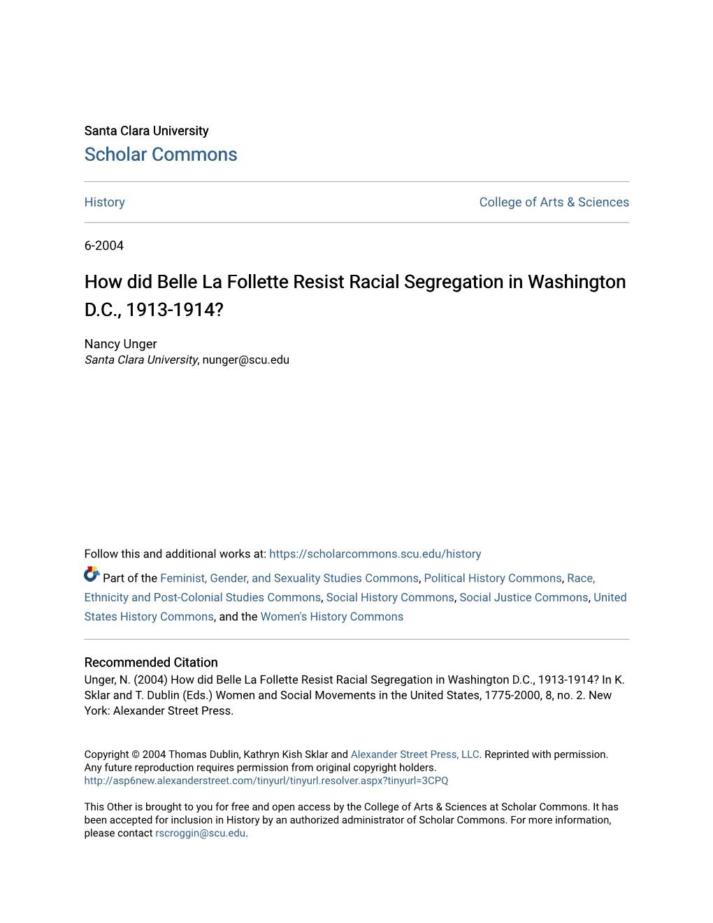 How Did Belle La Follette Resist Racial Segregation in Washington D.C., 1913-1914?