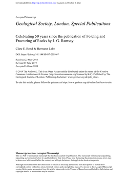 Celebrating 50 Years Since the Publication of Folding and Fracturing of Rocks by J