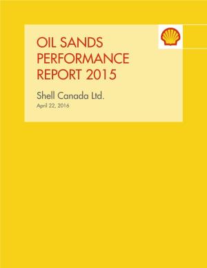 Oil Sands Performance Report 2015