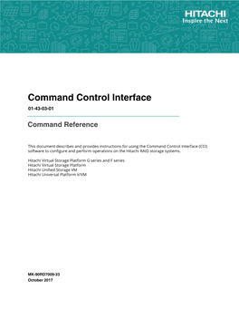 Command Control Interface Command Reference Error Codes