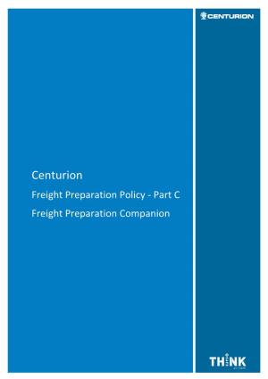 Freight Preparation Policy - Part C Freight Preparation Companion