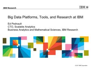 Big Data Platforms, Tools, and Research at IBM