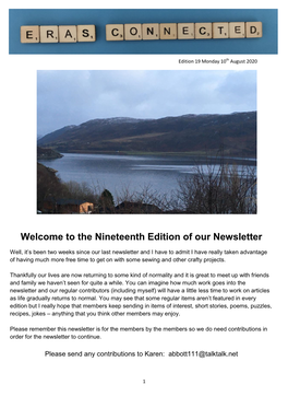 The Nineteenth Edition of Our Newsletter