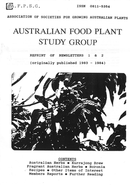 Australian Food Plant Study Group