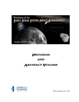 Workshop on the Early Solar System Impact Bombardment, P