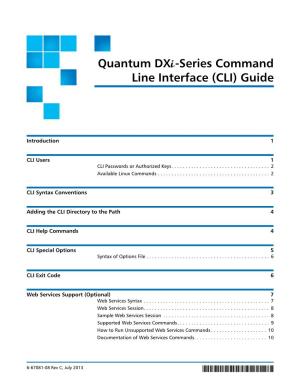 Dxi-Series Command Line Interface (CLI) Guide 6-67081-08 Rev C July 2013