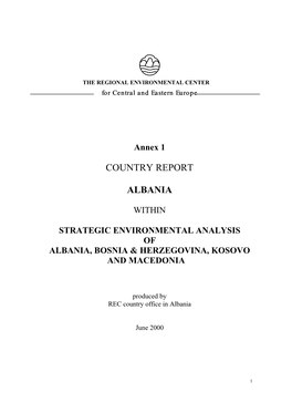 Country Report Albania