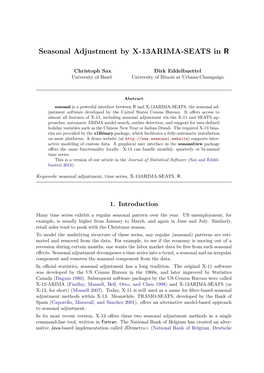 Seasonal Adjustment by X-13ARIMA-SEATS in R