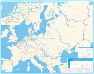 Map of the European Inland Waterway Network – Carte Du Réseau Européen Des Voies Navigables – Карта Европейской Сети Внутренних Водных Путей