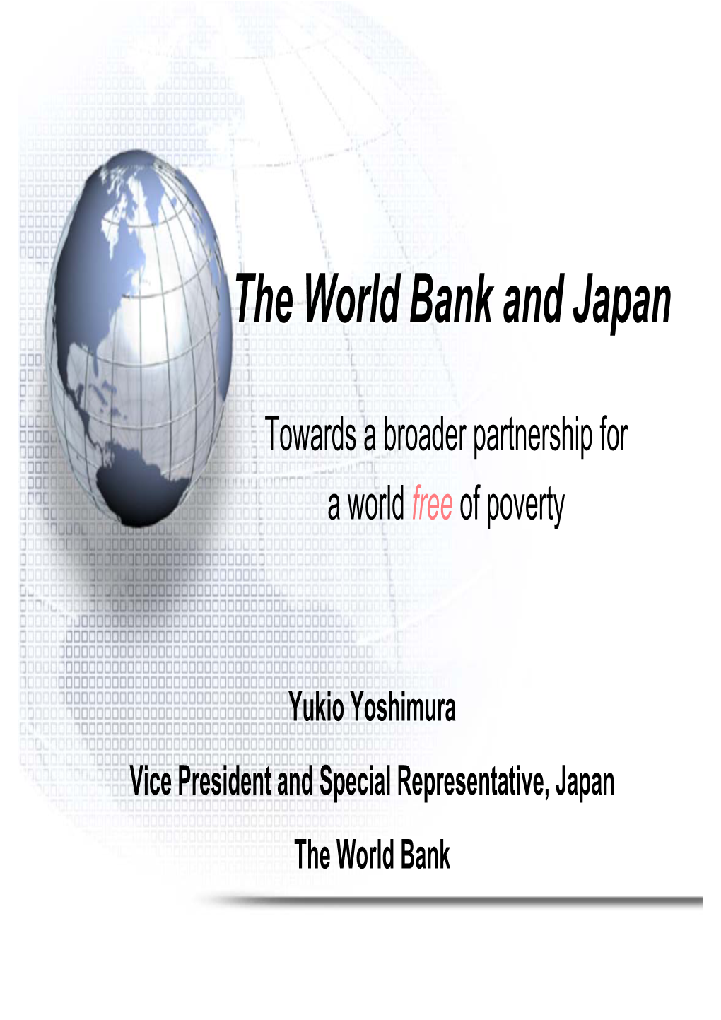 The World Bank and Japan