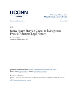 Justice Joseph Story on Circuit and a Neglected Phase of American Legal History R